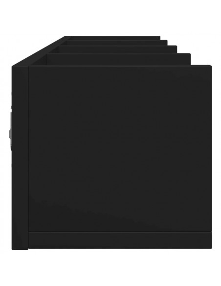 Armadietto a Muro Nero 99x18x16,5 cm in Legno Multistrato