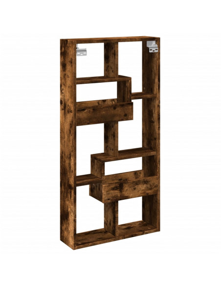 Armadietto a Muro Rovere Fumo 50x15x100 cm in Truciolato