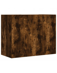 Armadietto a Muro Rovere Fumo 75x35x60 cm in Truciolato