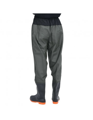 Wader da Pesca alla Vita con Stivali Verde Scuro Taglia 45