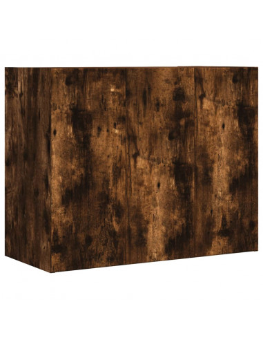 Armadietto a Muro Rovere Fumo 75x35x60 cm in Truciolato