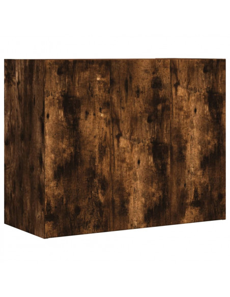 Armadietto a Muro Rovere Fumo 75x35x60 cm in Truciolato