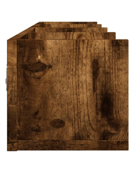 Armadietto a Muro Rovere Fumo 99x18x16,5cm in Legno Multistrato