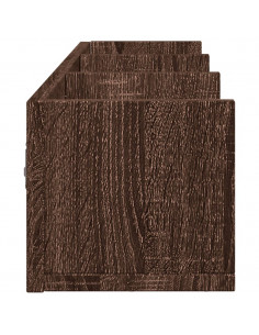 Armadietto a Muro Rovere Marrone 75x18x16,5cm Legno Multistrato