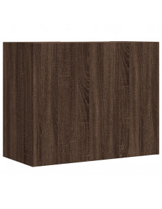 Armadietto a Muro Rovere Marrone 75x35x60 cm in Truciolato