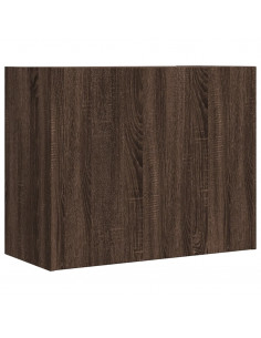 Armadietto a Muro Rovere Marrone 75x35x60 cm in Truciolato