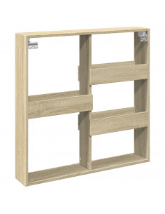 Armadietto a Muro Rovere Sonoma 80x15x80 cm Legno Multistrato