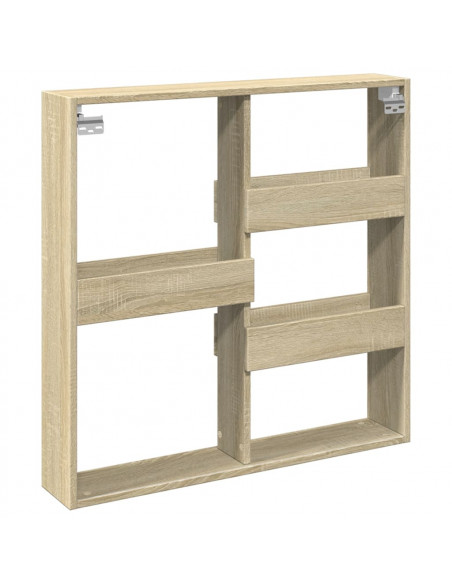 Armadietto a Muro Rovere Sonoma 80x15x80 cm Legno Multistrato