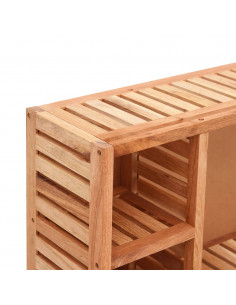 Armadietto a Specchio 80x17x34 cm in Legno Massello di Noce