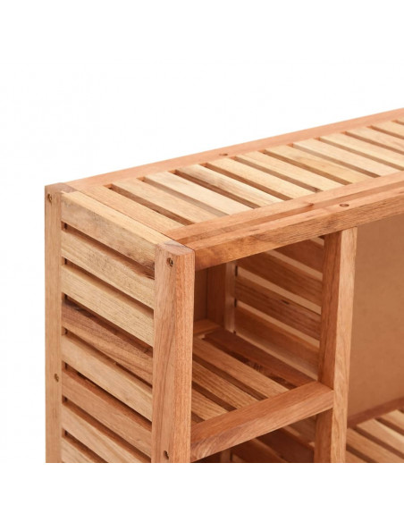 Armadietto a Specchio 80x17x34 cm in Legno Massello di Noce