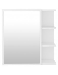 Armadietto a Specchio Bianco 62,5x20,5x64 cm Legno Multistrato