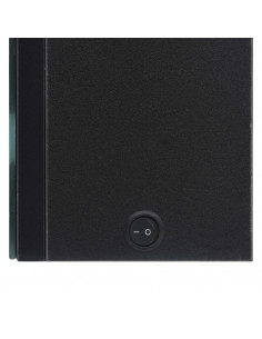 Armadietto a Specchio con LED Nero 50x14x60 cm in MDF