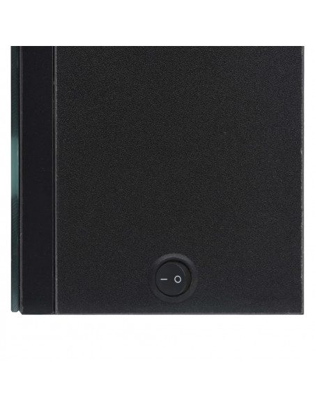 Armadietto a Specchio con LED Nero 50x14x60 cm in MDF