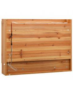 Armadietto a Specchio con LED Rovere 80x15x60 cm in MDF