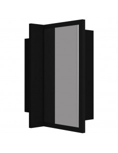 Armadietto a Specchio con Luci LED Nero 40x12x45 cm in Acrilico