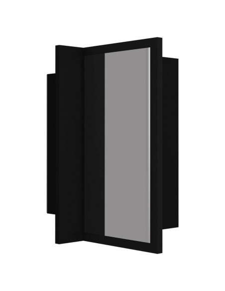 Armadietto a Specchio con Luci LED Nero 40x12x45 cm in Acrilico