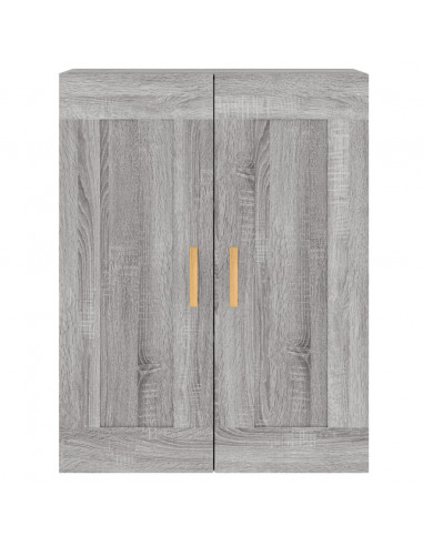 Armadietti a Parete 2 pz Grigio Sonoma in Legno Multistrato