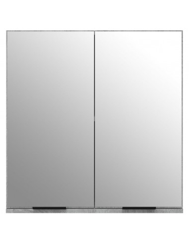 Armadietto a Specchio da Bagno Grigio Sonoma 64x20x67 cm