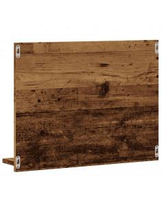 Armadietto a Specchio da Bagno Legno Vecchio 60x10,5x45 cm