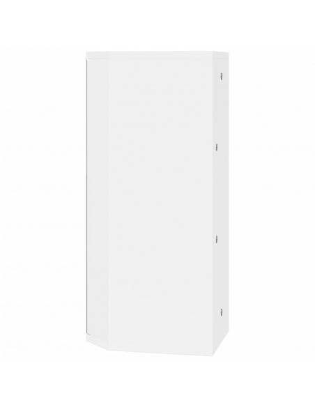 Armadietto Angolare con Specchio da Bagno Bianco 30x24x60 cm