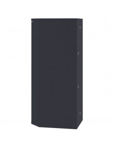 Armadietto Angolare con Specchio da Bagno Grigio 30x24x60 cm