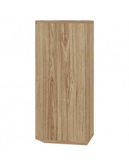 Armadietto Angolare con Specchio da Bagno Rovere 30x24x60 cm