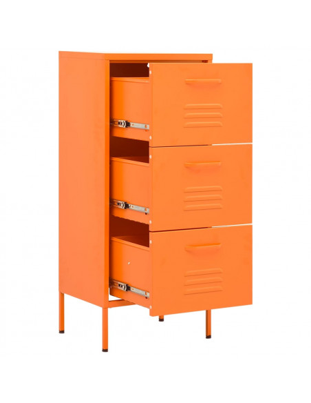 Armadietto Arancione 42,5x35x101,5 cm in Acciaio