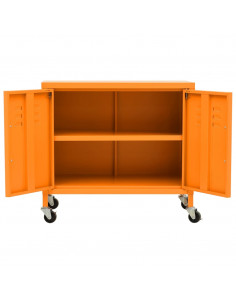 Armadietto Arancione 60x35x56 cm in Acciaio