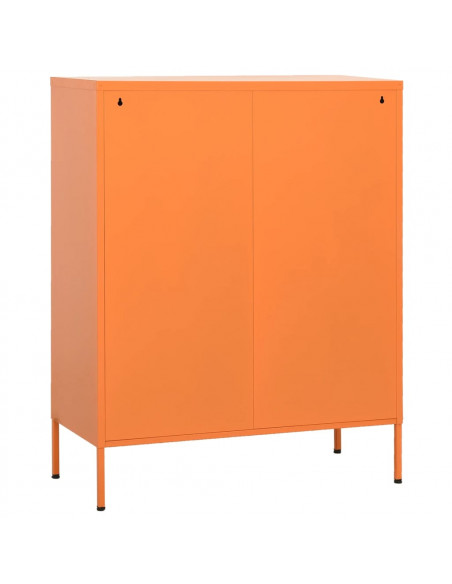 Armadietto Arancione 80x35x101,5 cm in Acciaio