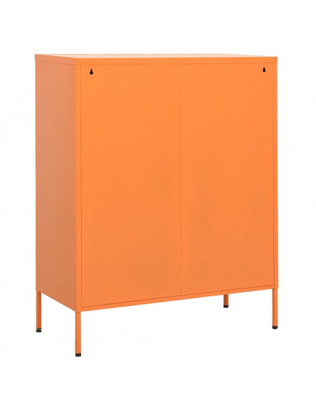 Armadietto Arancione 80x35x101,5 cm in Acciaio