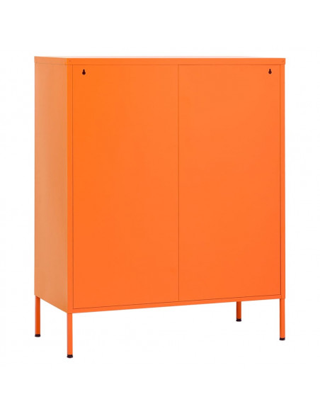 Armadietto Arancione 80x35x101,5 cm in Acciaio