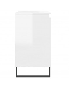 Armadietto Bagno Bianco Lucido 58x33x60cm in Legno Multistrato