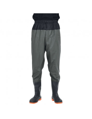 Wader da Pesca alla Vita con Stivali Verde Scuro Taglia 39