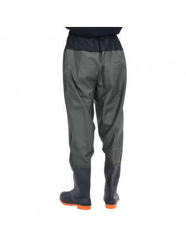 Wader da Pesca alla Vita con Stivali Verde Scuro Taglia 39