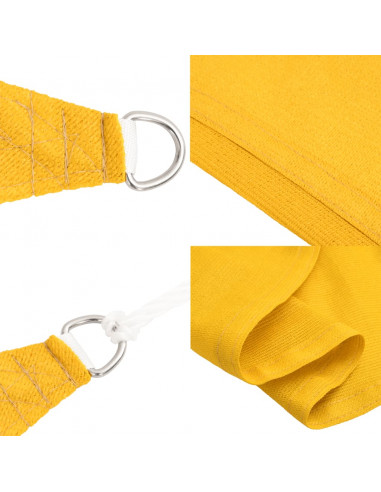 Vela Parasole 160 g/m² Rettangolare Giallo 3,5x4,5 m in HDPE