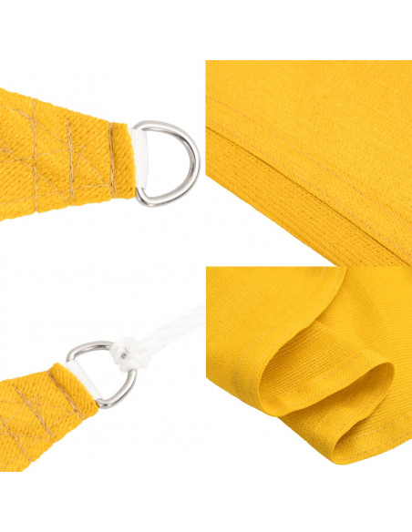 Vela Parasole 160 g/m² Rettangolare Giallo 3,5x4,5 m in HDPE
