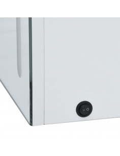 Armadietto Bagno con Specchio e LED 80x12,2x68 cm