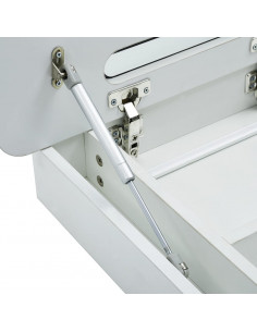 Armadietto Bagno con Specchio e LED 80x9,5x55 cm