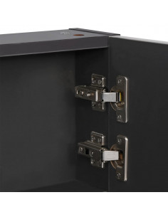 Armadietto Bagno con Specchio e LED 89x14x62 cm