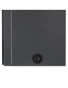 Armadietto Bagno con Specchio e LED 89x14x62 cm Grigio