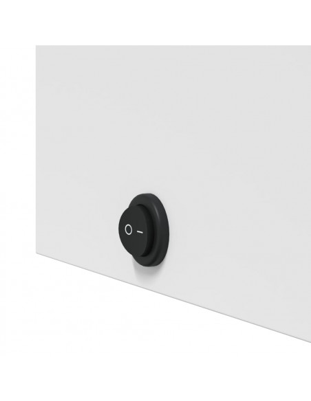 Armadietto Bagno con Specchio e LED ad Arco Bianco 42x13x70 cm