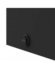 Armadietto Bagno con Specchio e LED ad Arco Nero 42x13x70 cm