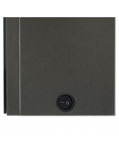 Armadietto Bagno con Specchio e LED Antracite 50x14x60 cm