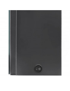 Armadietto Bagno con Specchio e LED Grigio 50x13x70 cm