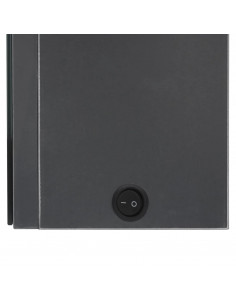 Armadietto Bagno con Specchio e LED Grigio 50x14x60 cm