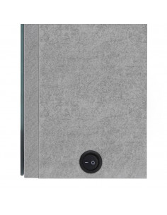 Armadietto Bagno con Specchio e LED Grigio Cemento 50x13x70 cm