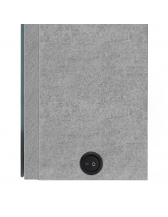 Armadietto Bagno con Specchio e LED Grigio Cemento 50x13x70 cm