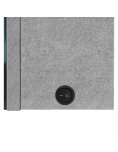 Armadietto Bagno con Specchio e LED Grigio Cemento 89x14x62 cm