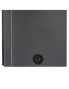 Armadietto Bagno con Specchio e LED Grigio Lucido 50x14x60 cm