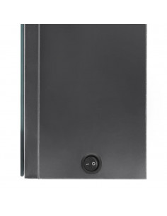 Armadietto Bagno con Specchio e LED Grigio Lucido 80x12x68 cm